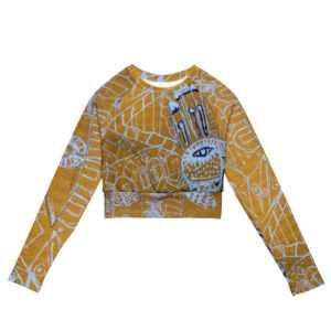 Gold Gond Long Sleeve Crop Top the ART of INDIA cgk.ink
