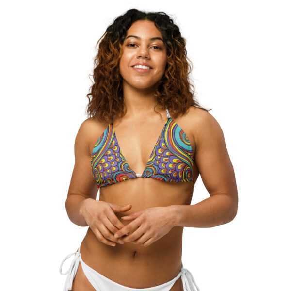 Paisley Mandala Recycled String Bikini Top