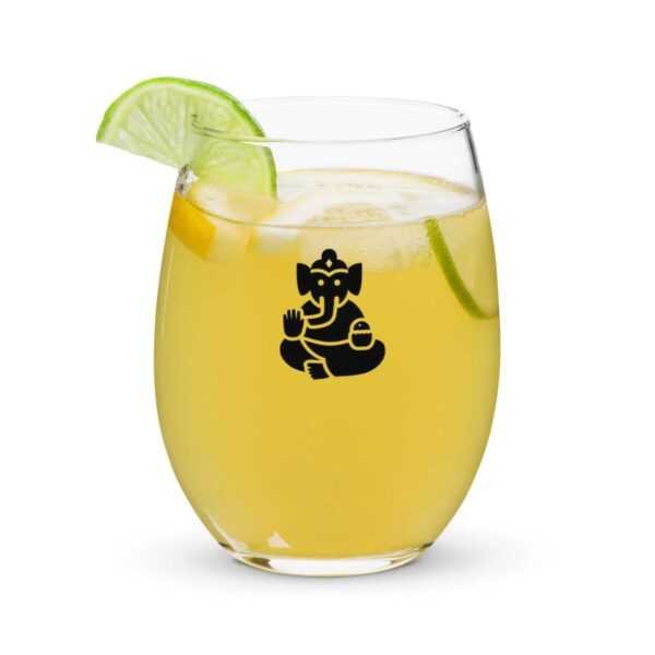 Ganesh Blessing Stemless Wine Glass