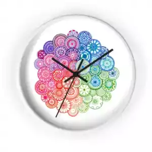 Rainbow Mandala Wall Clock CLOCKS cgk.ink