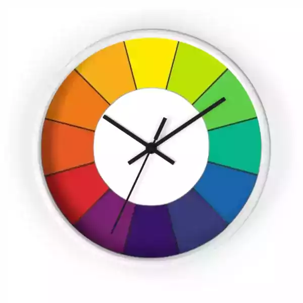 Simple Color Wheel Wall Clock