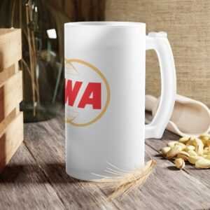 TWA Frosted Glass Beer Mug