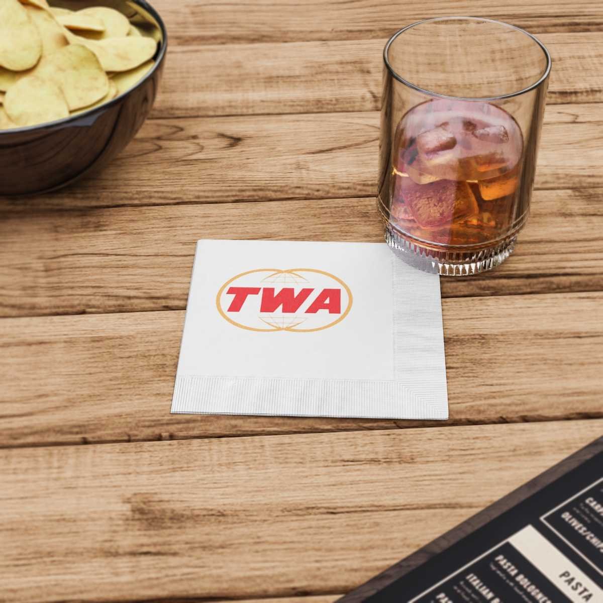 TWA White Coined Napkins (50 pcs) - Image 6