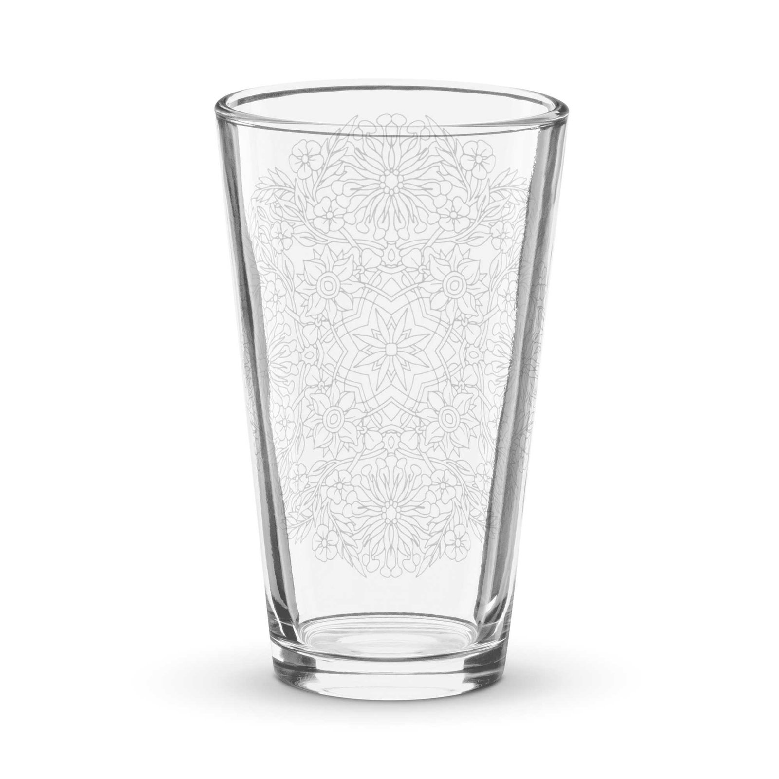 Simple Floral Mandala Shaker/Pint Glass - Image 2