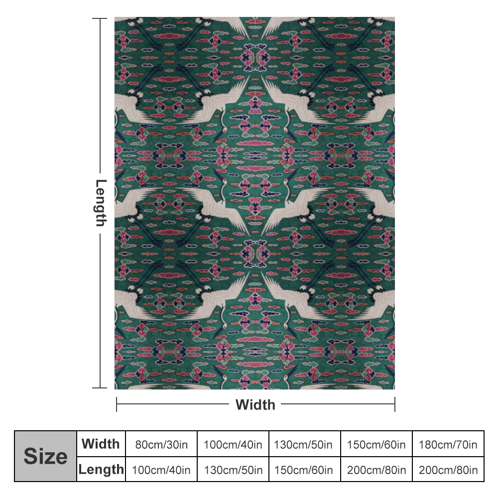 Flying Crane Thin Flannel Blanket - Image 2