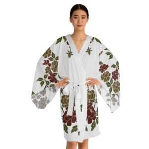 Autumn Leaves Long Sleeve Kimono Robe JAPAN cgk.ink