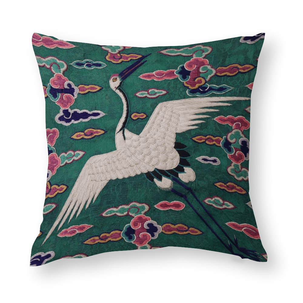 Soaring Crane Decorative Pillowcase