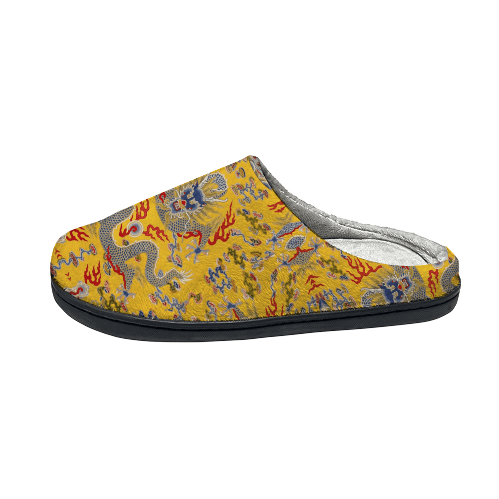 Yellow River Dragon Flannel Slippers - Image 5