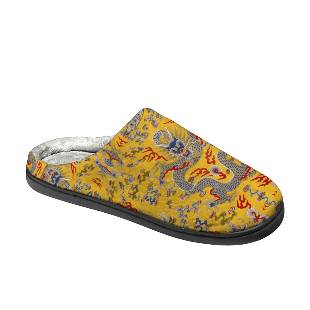 Yellow River Dragon Flannel Slippers - Image 4