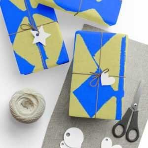 Blue Blocks Wrapping Papers ACCESSORIES & GIFTS cgk.ink