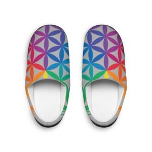 Rainbow Mandala Men’s Indoor Slippers FOOTWEAR cgk.ink