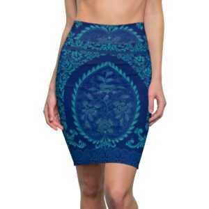 Cobalt Dawn Women's Pencil Skirt