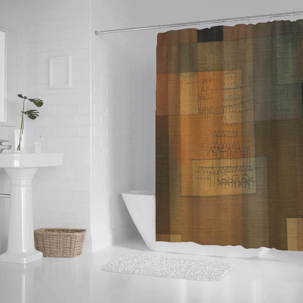 Klee: Polyphonic Architecture Custom Shower Curtain - Image 2