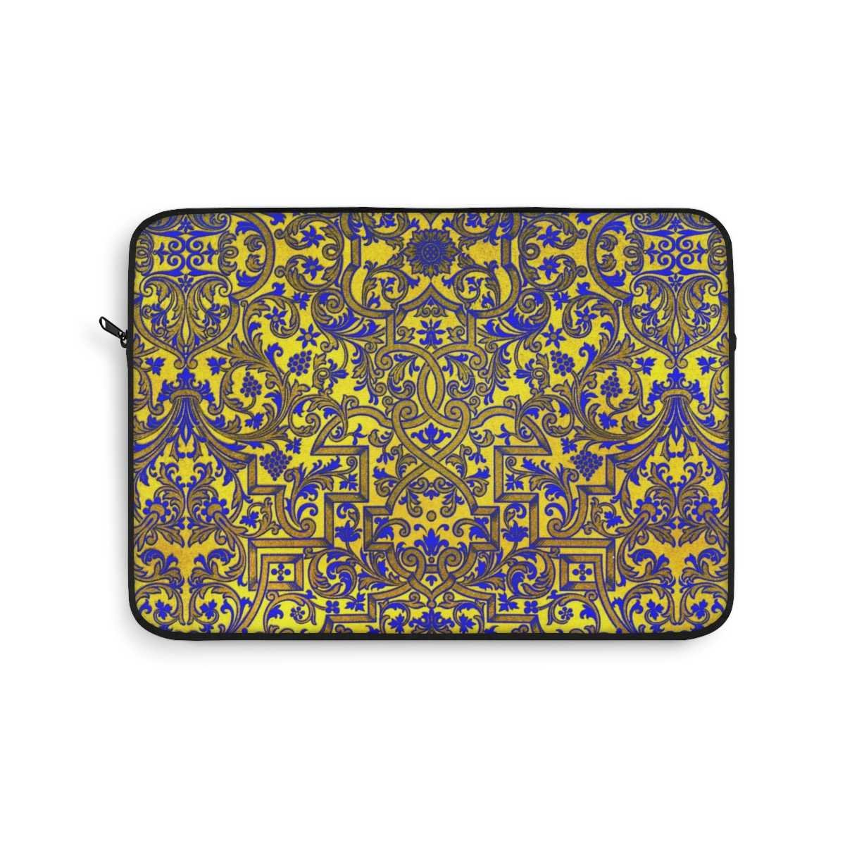 Yellow Indigo Brocade Laptop Sleeve - Image 7