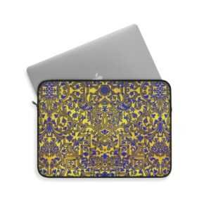 Yellow Indigo Brocade Laptop Sleeve ACCESSORIES & GIFTS cgk.ink