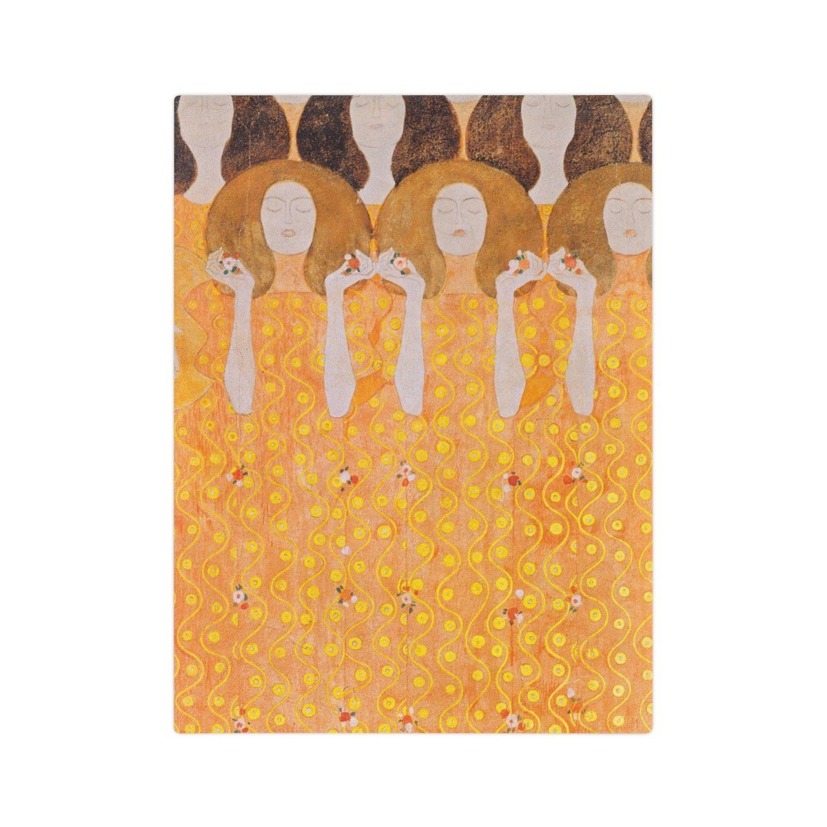 Gustav Klimt: Choir of Angels Detail Velveteen Minky Blanket - Image 11
