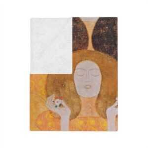 Gustav Klimt: Choir of Angels Detail Velveteen Minky Blanket BED & BATH cgk.ink
