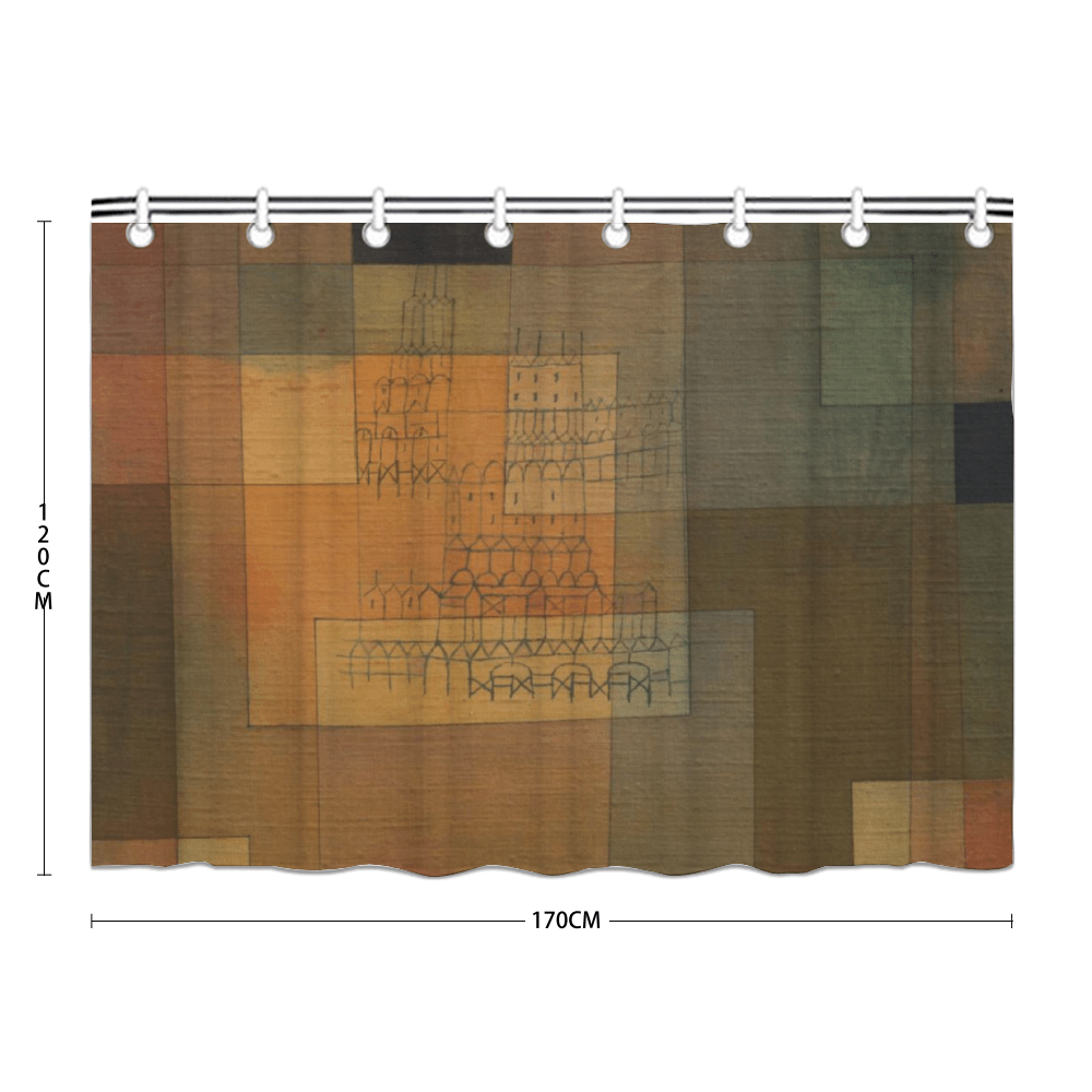 Klee: Polyphonic Architecture Custom Shower Curtain