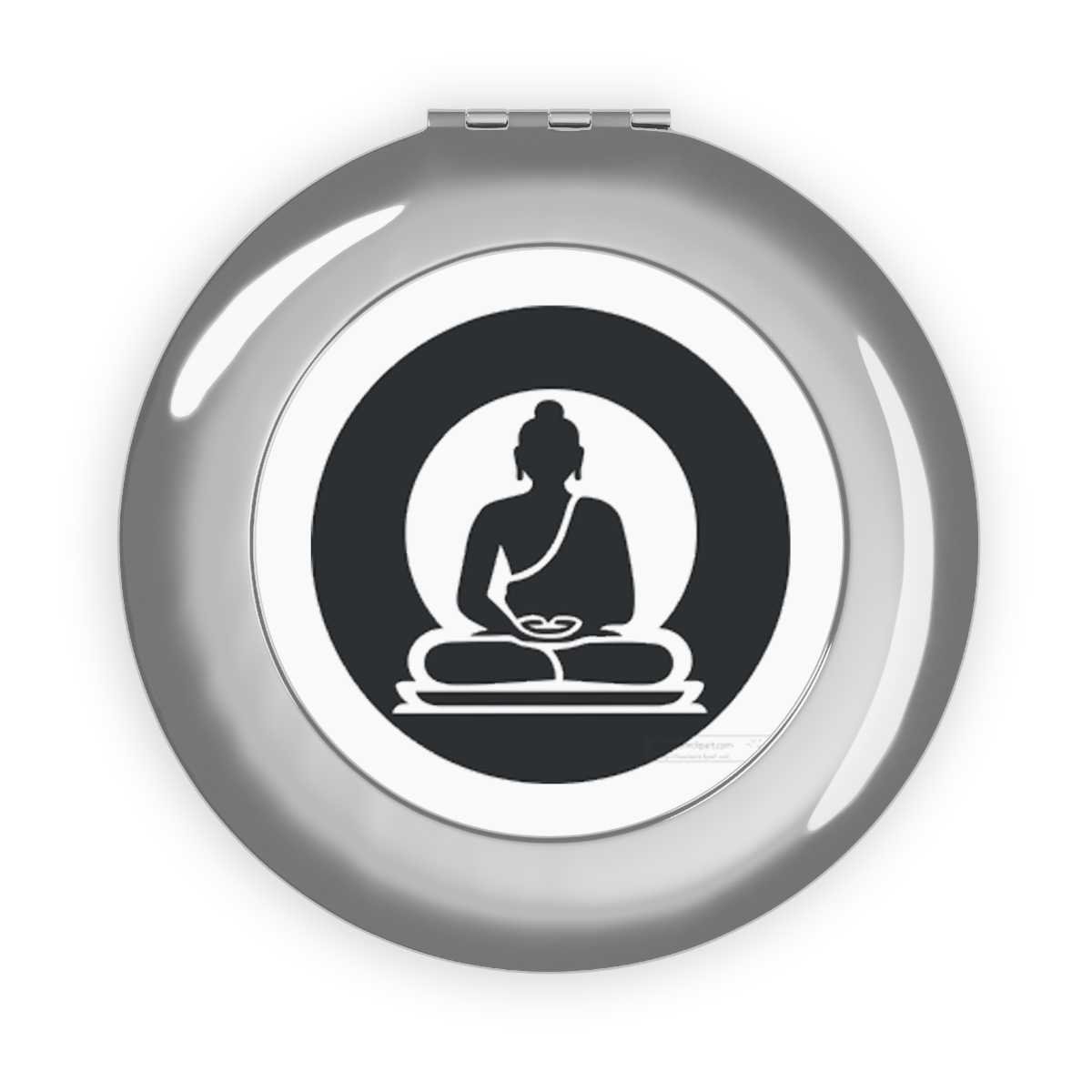 Serene Buddha Compact Travel Mirror