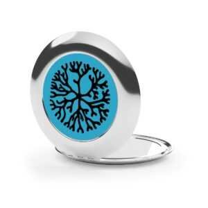 Turquoise Coral Compact Travel Mirror