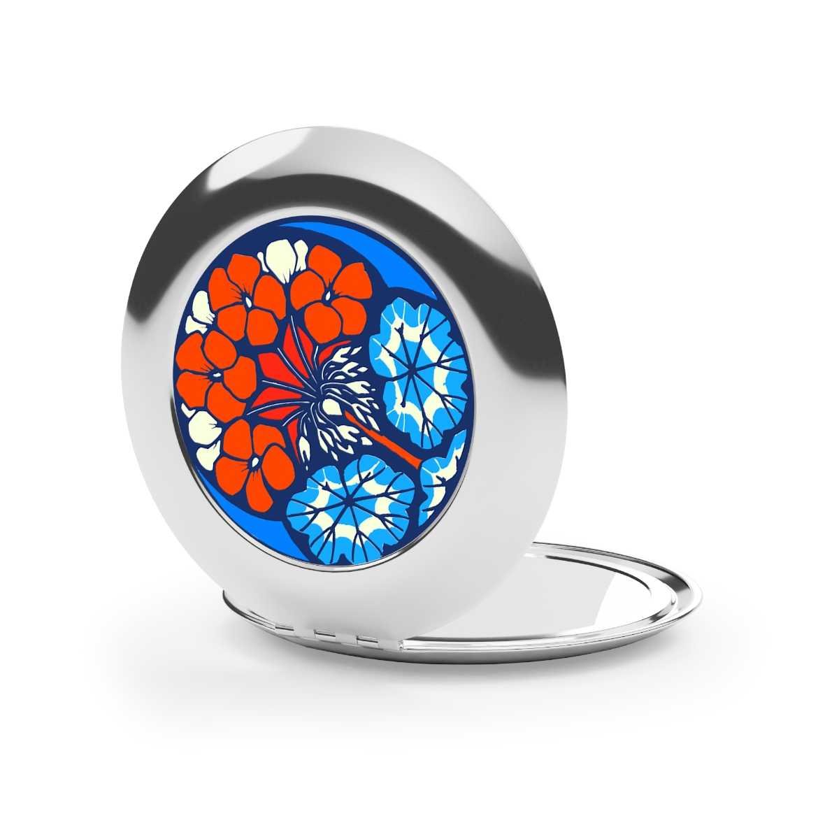 Floral Bali Compact Travel Mirror