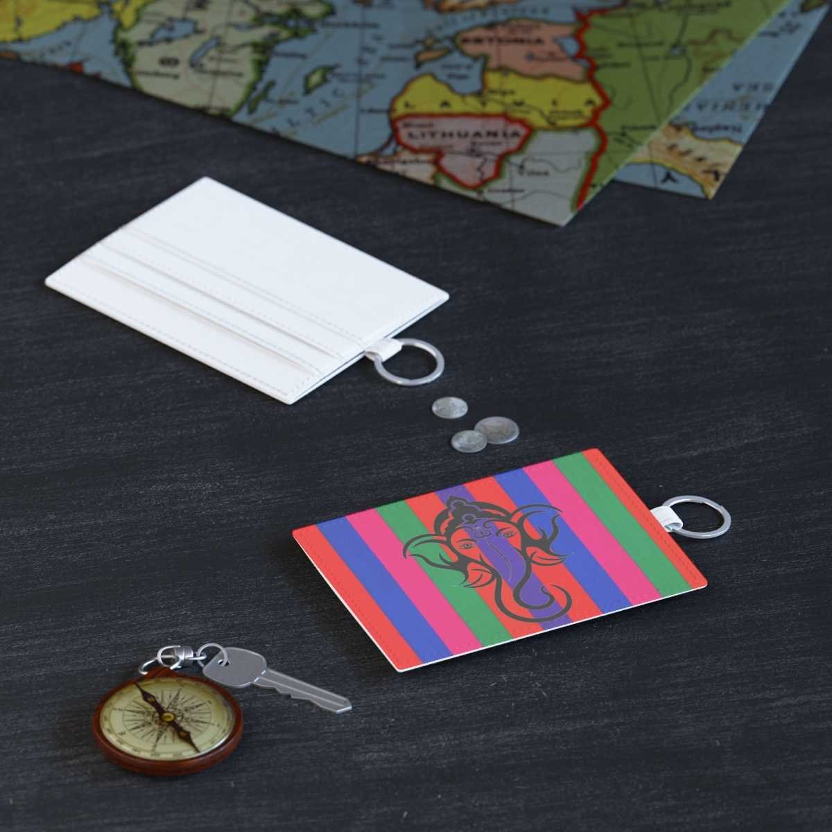 Ganesha Saffiano Leather Card Holder - Image 4