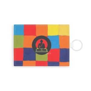 Serene Color Block Buddha Saffiano Leather Card Holder ACCESSORIES & GIFTS cgk.ink