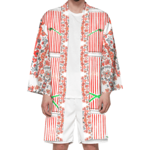 Red Cardinal Haori Kimono KIMONOS & JACKETS cgk.ink