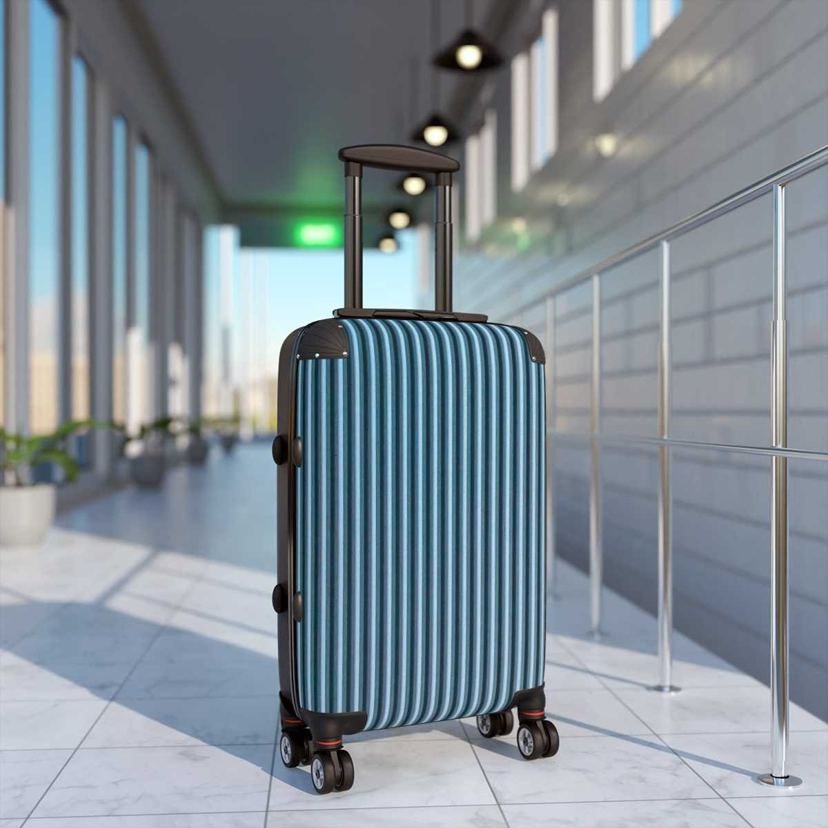 Pinstripe Roller Suitcase - Image 22