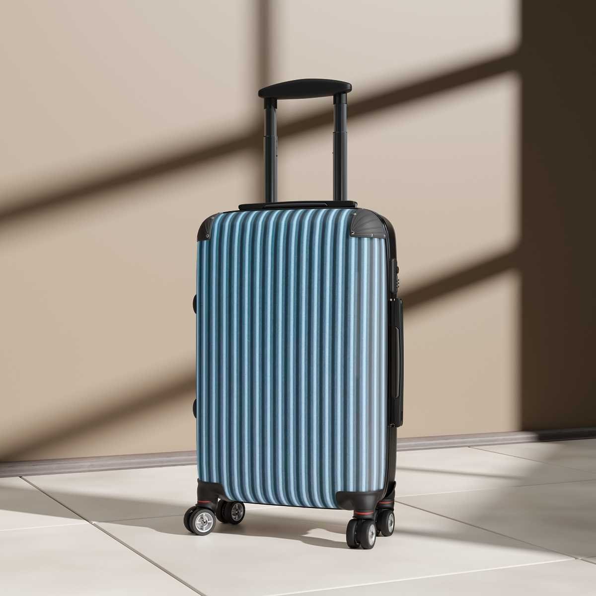 Pinstripe Roller Suitcase - Image 23
