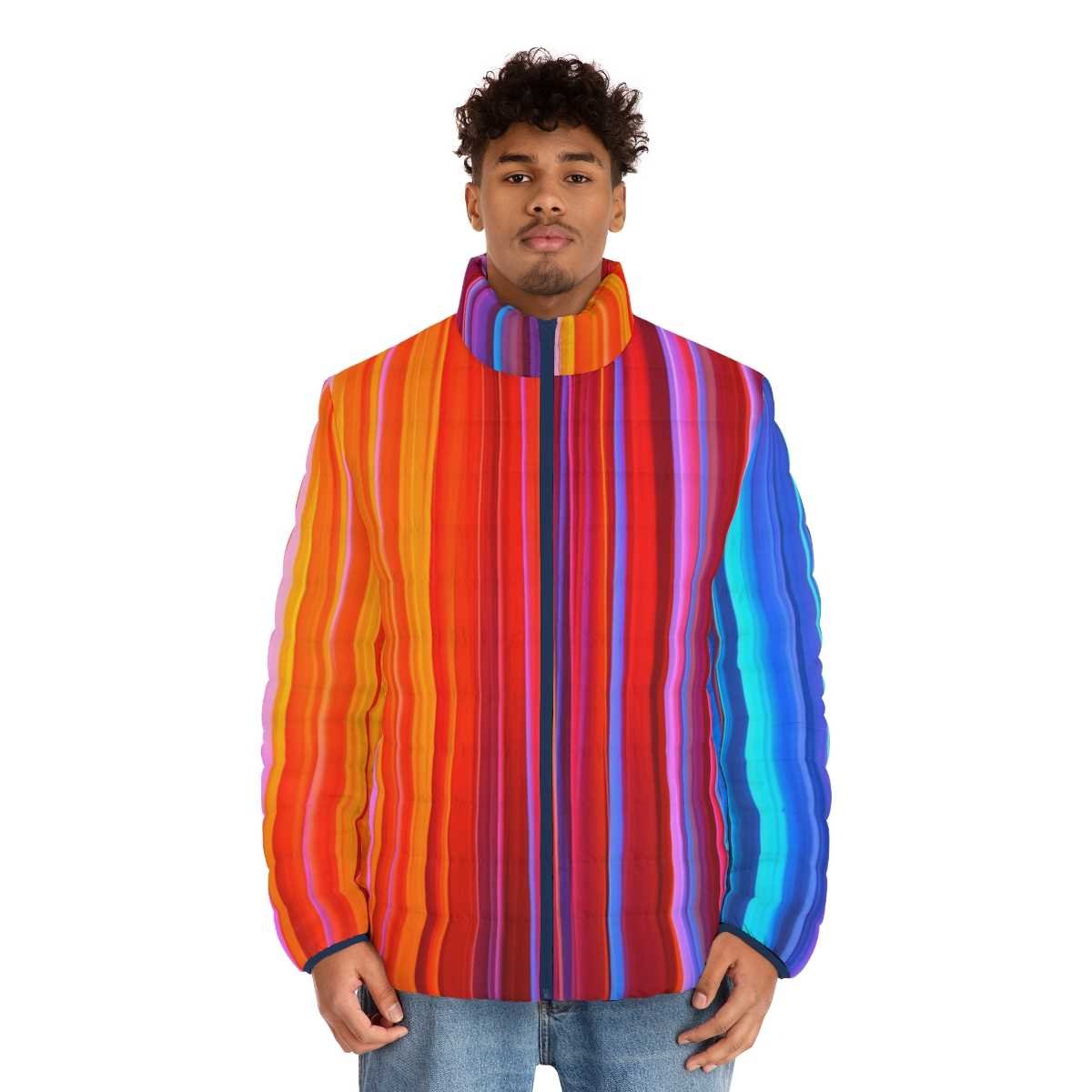 Prismatic Men's Puffer Jacket - Image 3