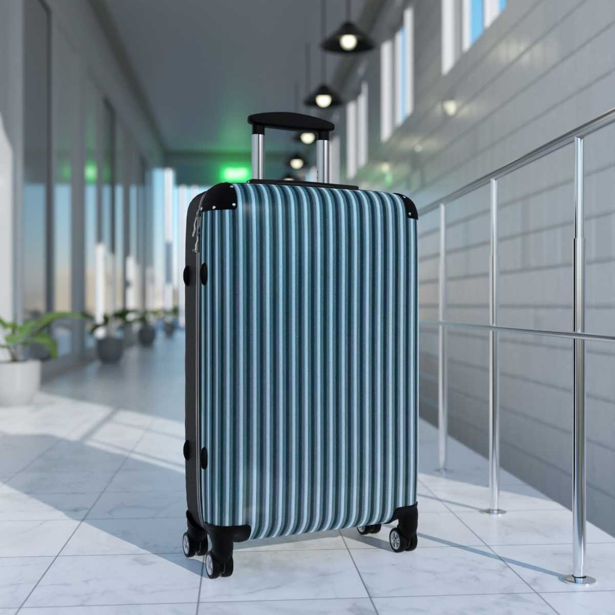 Pinstripe Roller Suitcase - Image 13