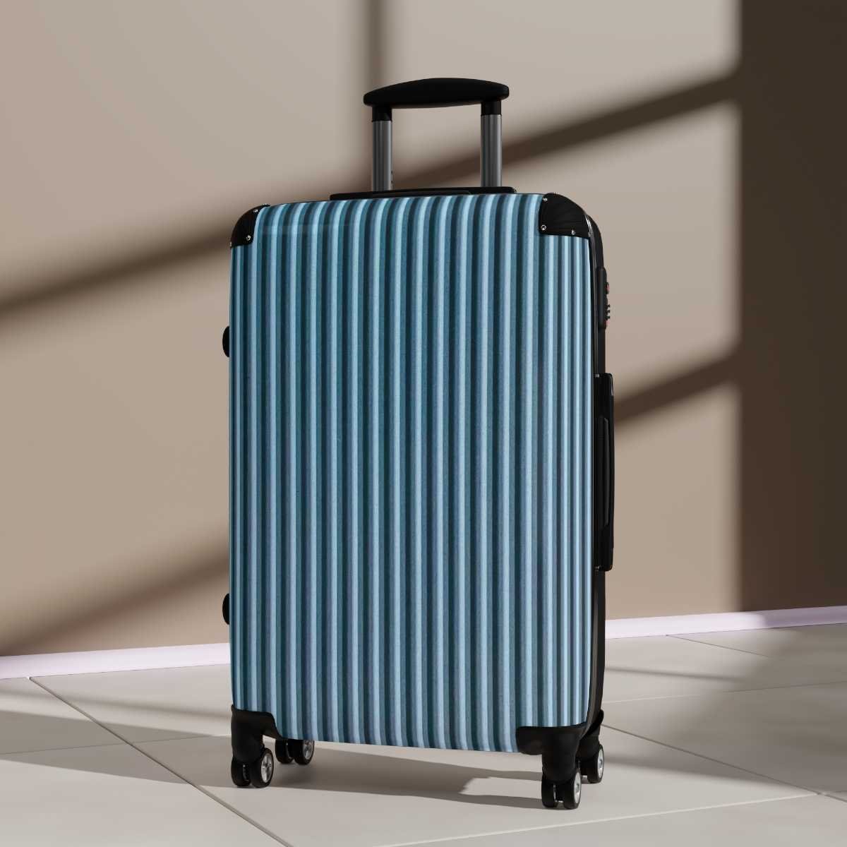 Pinstripe Roller Suitcase - Image 14