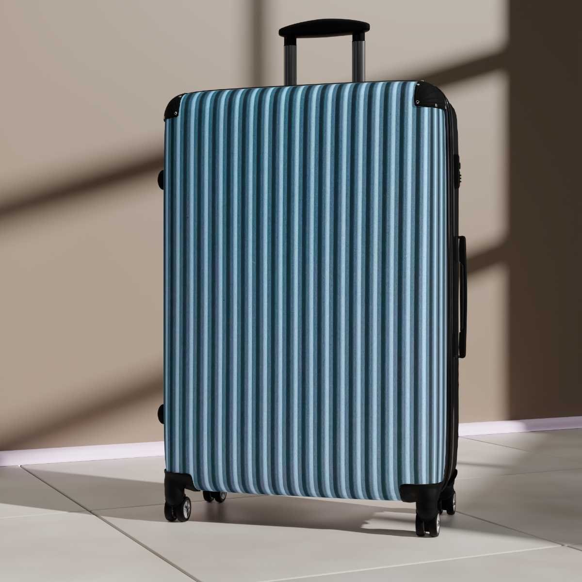 Pinstripe Roller Suitcase - Image 4