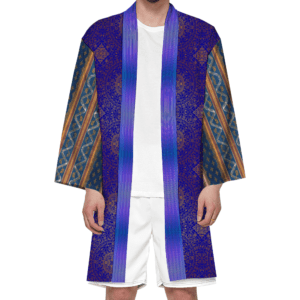 Royal Blue Haori Kimono KIMONOS & JACKETS cgk.ink