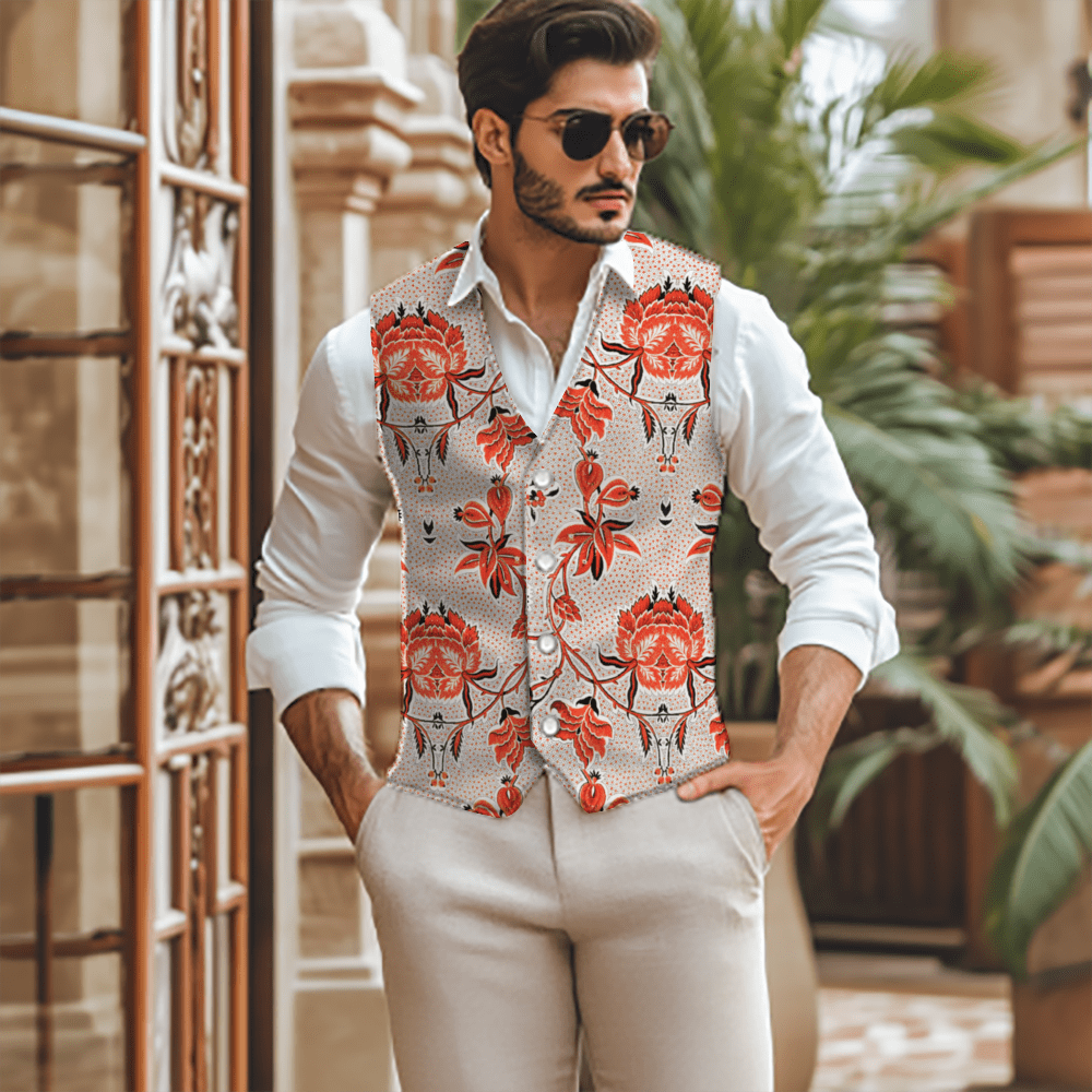 Crimson Rampart Men's Dress Vest - Image 4