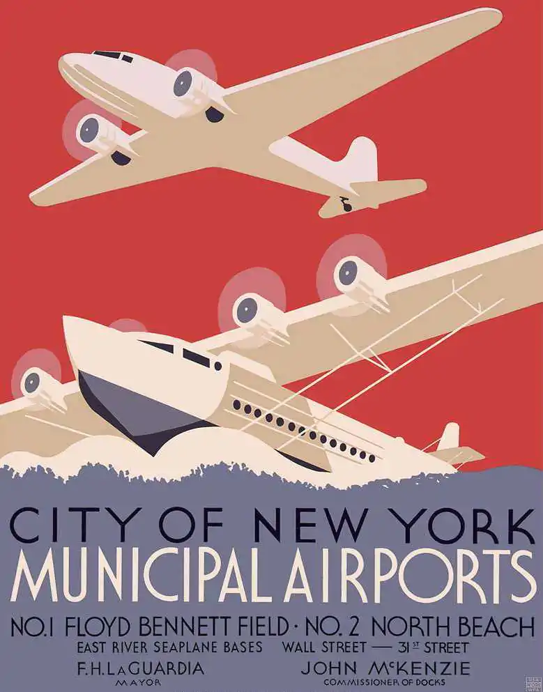 New york city municipal airports wpa poster ca 1937 8c0cb8 1024