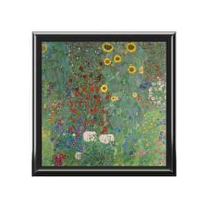 Gustav Klimt: Farm Garden with Sunflowers, 1905-06 Jewelry Box Gustav Klimt cgk.ink