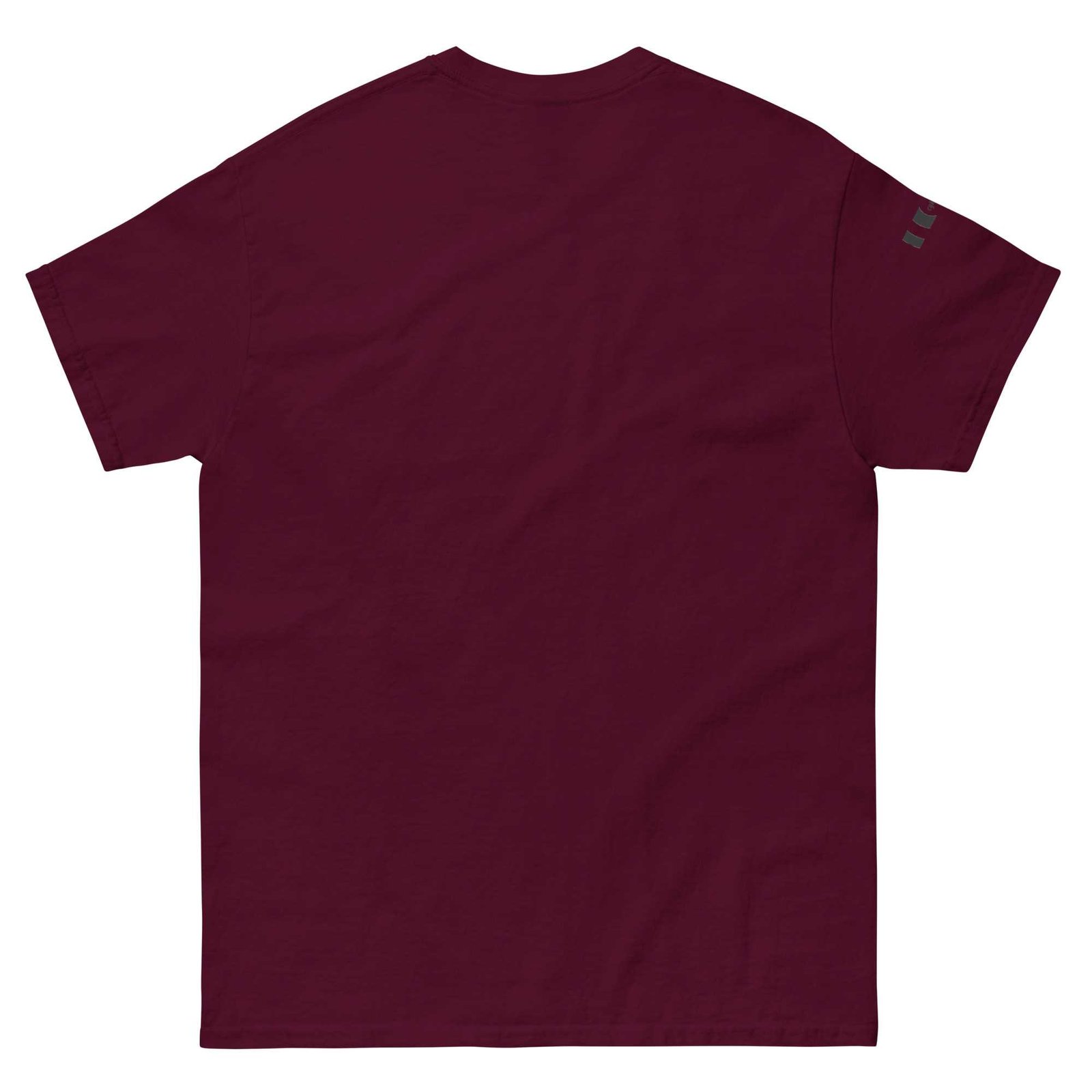 Unisex classic tee maroon back 689e6df68d970.jpg