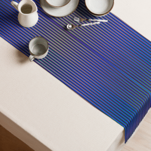 Indigo Current Table Runner ENTERTAINING cgk.ink