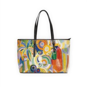 Delaunay: Portuguese Woman Leather Tote Bag inspired by FINE ART cgk.ink