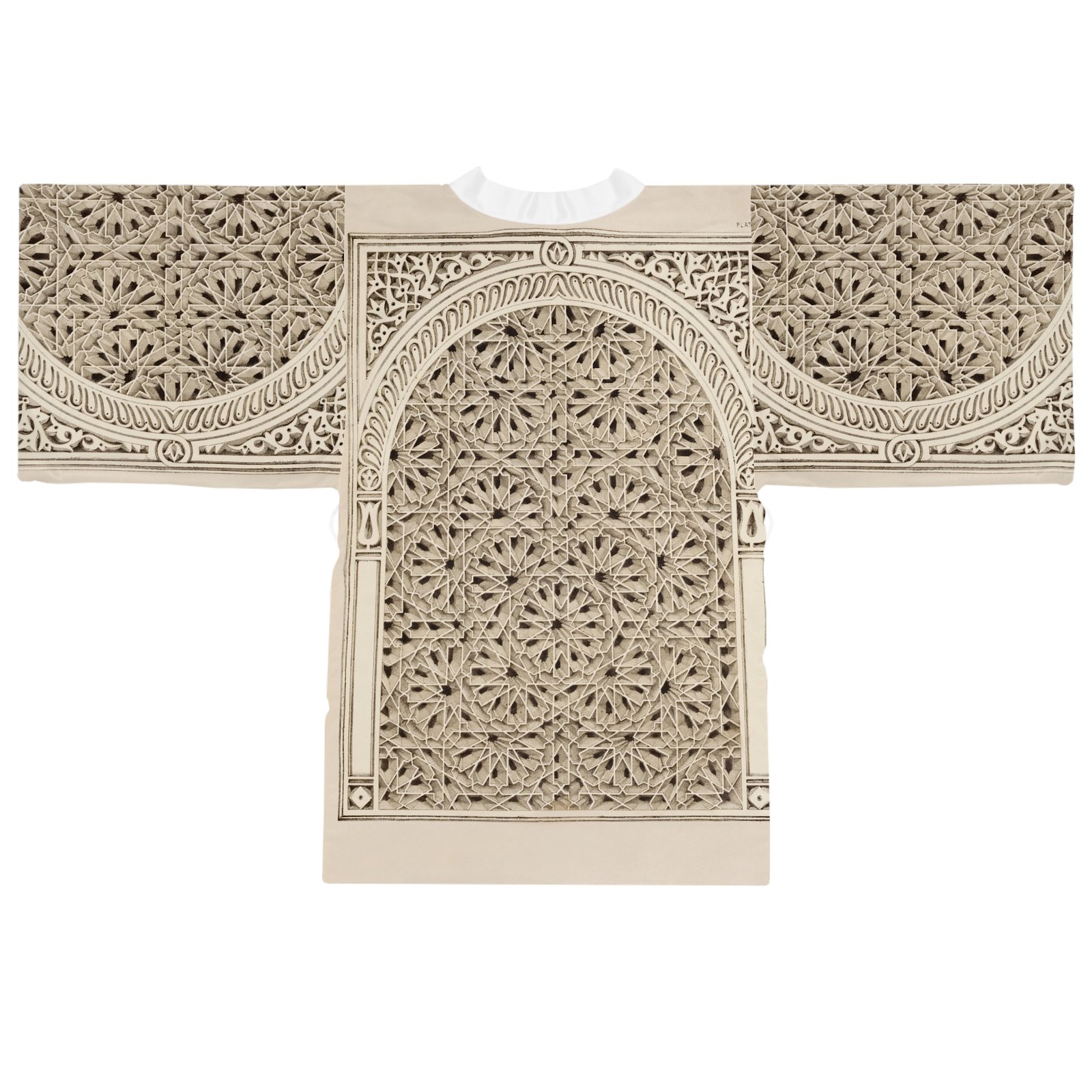 Lattice Kimono Long-Sleeve Lounge Wrap - Image 2