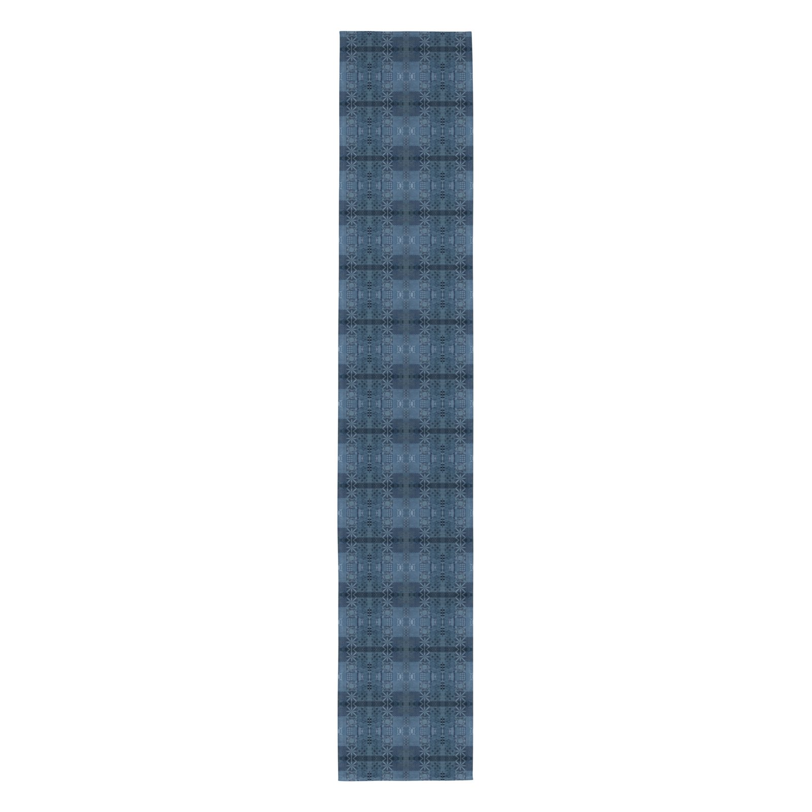 Blue Tiled Stream Sashiko (刺し子) Table Runner - Image 2