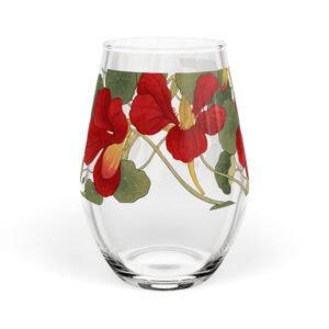 Flora Glassware: Nasturtium Stemless Wine Glass ENTERTAINING cgk.ink