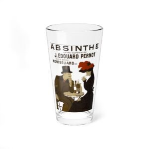 Absinthe Vintage Poster Mixing Glass — 16oz Cocktail Pint ENTERTAINING cgk.ink