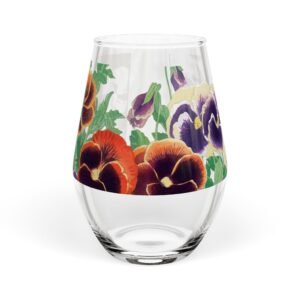 cgk.ink barware Flora Glassware: Pansy Stemless Wine Glass Flora Glassware: Pansy Stemless Wine Glass ENTERTAINING cgk.ink