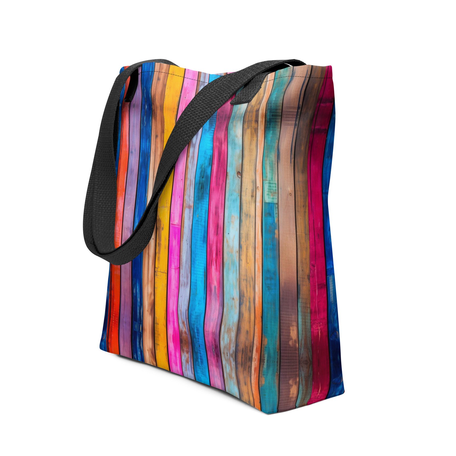 Slatted Rainbow Tote Bag