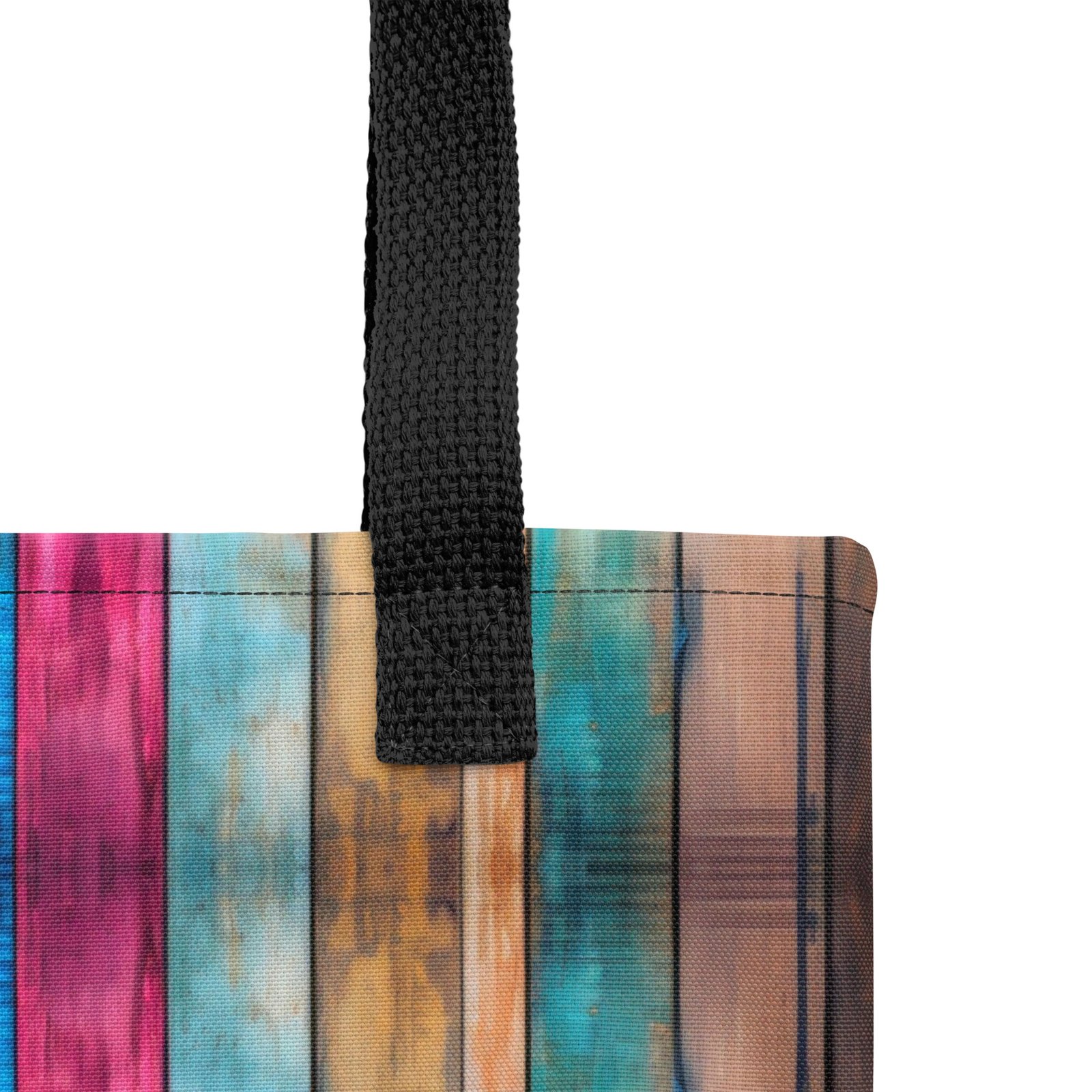 Slatted Rainbow Tote Bag - Image 2