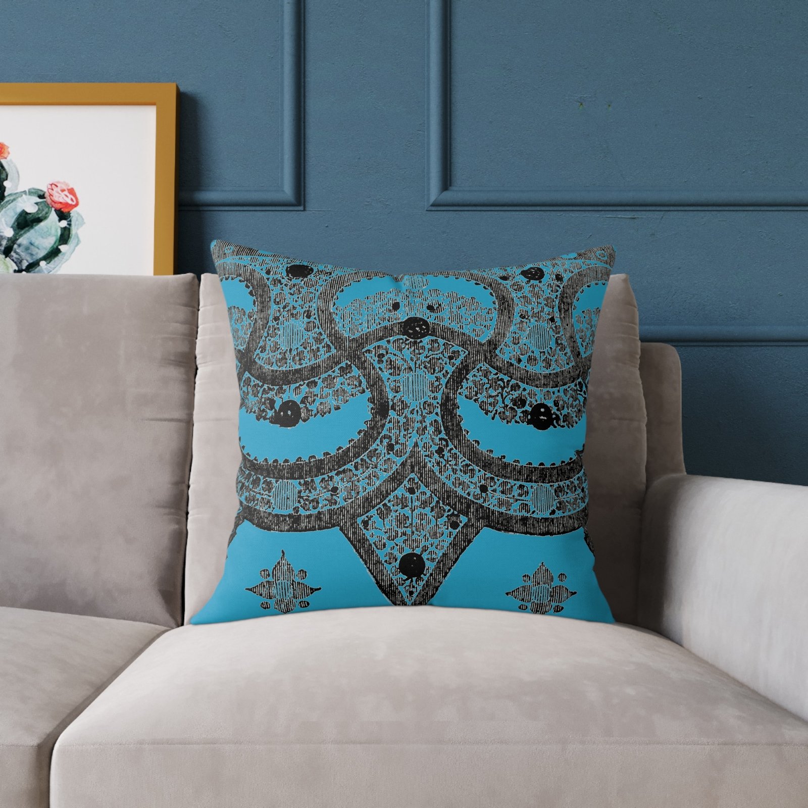 Fragment Mandala Pillow - Square Decorative Cushion - Image 11