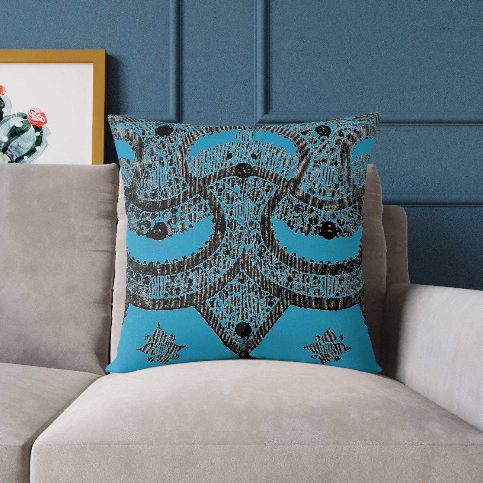 Fragment Mandala Pillow - Square Decorative Cushion - Image 15